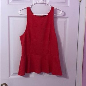 Express pink peplum top